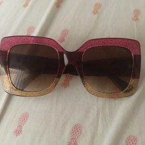 Gucci sunglasses pink and brown